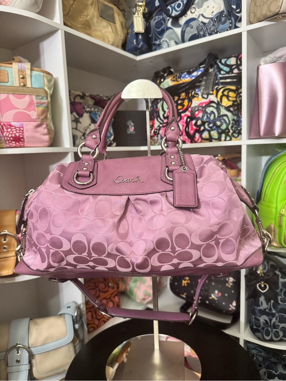 Coach Lilac Purple Signature Satchel